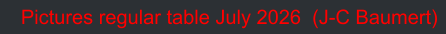Pictures regular table July 2026  (J-C Baumert)